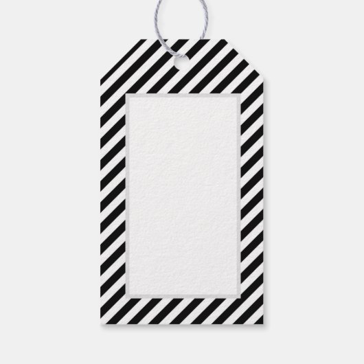 モノグラムグロムメンズ花婿介添人ファーザーグルームストライプ ギフトタグ (裏面)