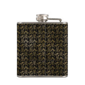 モノグラムグロムメンズ花婿介添人ブラック金ゴールドライオンダマスク フラスク (裏面)