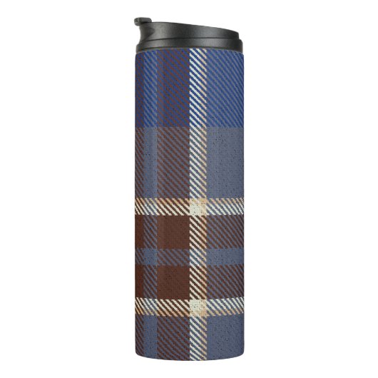モノグラムグロムメンズ花婿介添人ブルーグレータータンチェックブラック タンブラー (回転右)