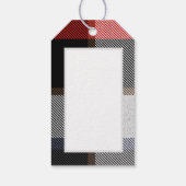 モノグラムグロムメンズ花婿介添人レッドグレータータンチェックブラック ギフトタグ (裏面)