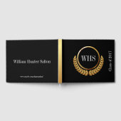 モノグラムゲスト、メモリ、卒業書 ゲストブック (全面)