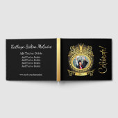 モノグラムゲスト、メモリ、卒業書 ゲストブック (全面)