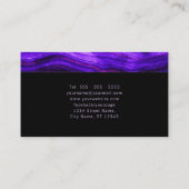モノグラムゲーデパープルブラックモダン抽象芸術 名刺 (裏面)