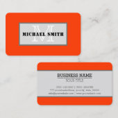 モノグラムコケリコ無地のット色の背景 名刺 (正面/裏面)