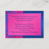 モノグラムコバルトと明るい赤紫色ダマスクのエンクロージャカード エンクロージャーカード (裏面)