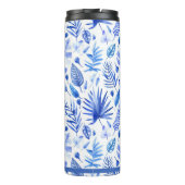 モノグラムコバルトブルー熱帯葉パターン11oz タンブラー (裏面)