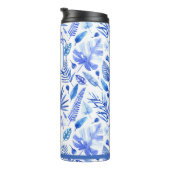 モノグラムコバルトブルー熱帯葉パターン11oz タンブラー (回転右)
