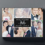 モノグラムコラージュ編集可能カラープラークとイーゼル フォトプラーク<br><div class="desc">このイーゼル付きのプラークは記憶素晴らしを保存するための記念素晴らし品だ。デザインby © berryberrysweet.一致するアイテムやその他のデザインオプションについては、当社のウェブサイトwww.berryberrysweet.comをご覧ください！</div>