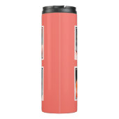 モノグラムコラージュ自分の写真のサンゴを追加 タンブラー (裏面)