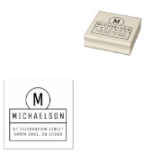 モノグラムコンテンポラリーファミリー名差出人住所 ラバースタンプ (押印)