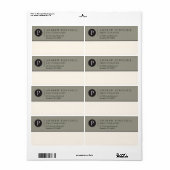 モノグラムコンテンポラリー出荷ラベル ラベル (フルシート)