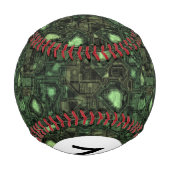 モノグラムコンピュータ回路の背景 野球ボール (裏面)