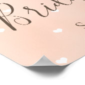 モノグラムコーヒーカップブライダルシャワーウェルカムサイン ポスター (角)