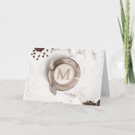 モノグラムコーヒーラテアート | ハッピーバースデー カード