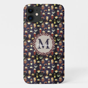 モノグラムコーヒー愛好家 iPhone 11 ケース