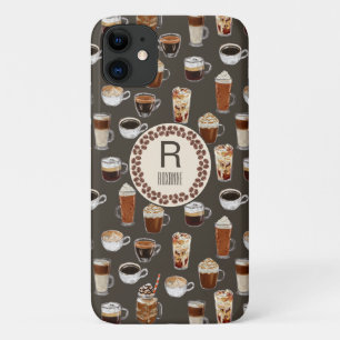 モノグラムコーヒー愛好家 iPhone 11 ケース