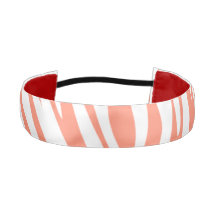 モノグラムコーラルピンクストライプのゼブラパターントレンディー