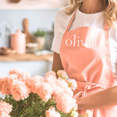 モノグラムコーラルピーチエレガントミニマフェミニンリスト エプロン