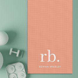 モノグラムコーラルピーチエレガントミニマフェミニンリスト ヨガマット