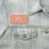 モノグラムコーラルピーチエレガントミニマフェミニンリスト 名札 (インサイチュ)