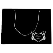 モノグラムゴシックスカルハートハンド結婚ズ ラージペーパーバッグ (正面)