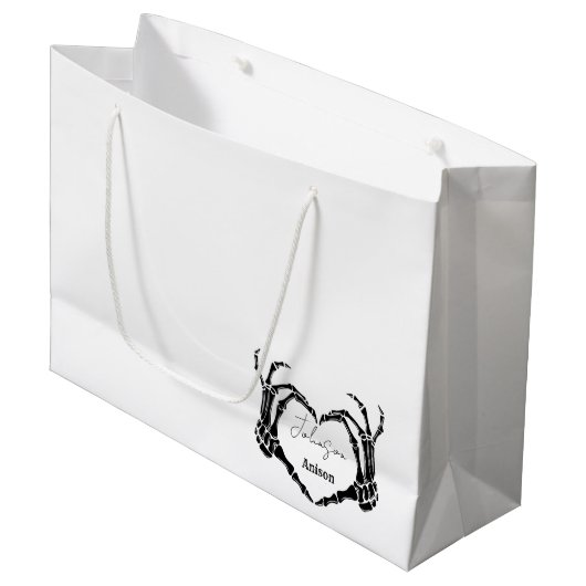 モノグラムゴシックスカルハートハンド結婚ズ ラージペーパーバッグ (正面アングル)