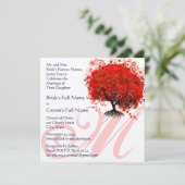 モノグラムゴシックラブツリー結婚式招待状 招待状 (スタンド正面)