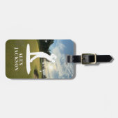 モノグラムゴルファーあなたのロゴを追加 ラゲッジタグ (正面横)