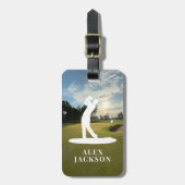 モノグラムゴルファーあなたのロゴを追加 ラゲッジタグ (正面縦)