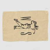 モノグラムゴルフスポーツデザインレザールック ゴルフタオル (横)