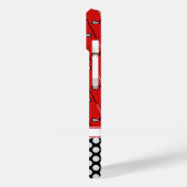 モノグラムゴルフパターズレッドブラック Case-Mate iPhoneケース (裏面 / 左)