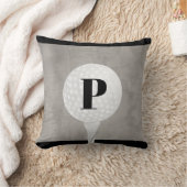 モノグラムゴルフボールピローデザイン動揺してグレイ クッション (ブランケット)