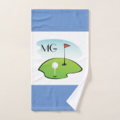 モノグラムゴルフボール浴室 バスタオルセット (ハンドタオル)