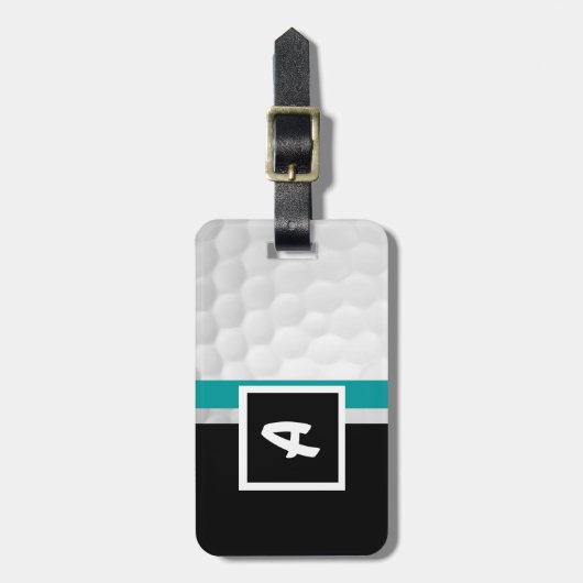 モノグラムゴルフ・ボールの荷物のラベル ラゲッジタグ (正面縦)