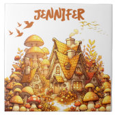 モノグラムゴールデンコテージコアオンホワイト | タイル (正面)