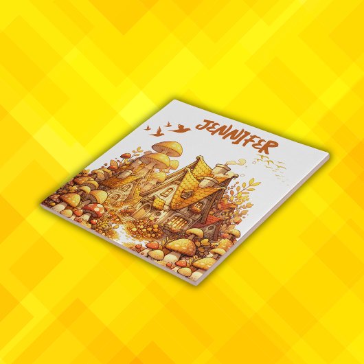 モノグラムゴールデンコテージコアオンホワイト | タイル