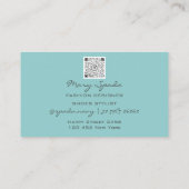 モノグラムゴールデンシューズヒールのロゴショップQRウォーター 名刺 (裏面)