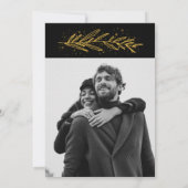 モノグラムゴールデンタイポグラフィ結婚写真 招待状 (裏面)