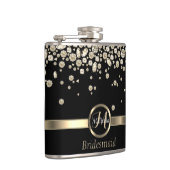 モノグラムゴールデンダイヤモンド – ブライドメイド フラスク (右)