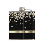 モノグラムゴールデンダイヤモンド – ブライドメイド フラスク (裏面)