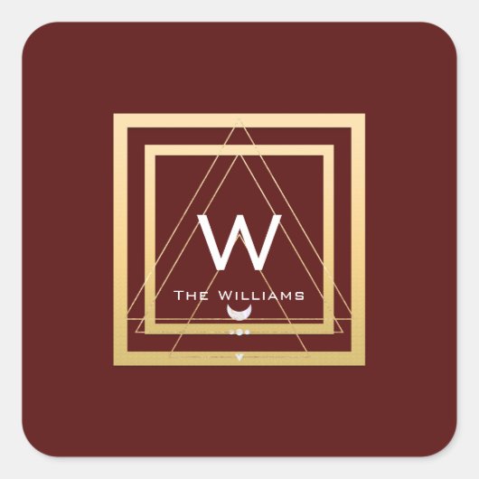 モノグラムゴールデンフレームミニマリズムGeometriv Vip スクエアシール (正面)