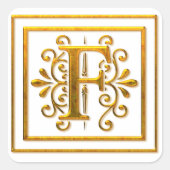 モノグラムゴールデンFエレガントシール スクエアシール (正面)