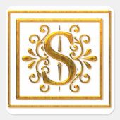 モノグラムゴールデンSエレガントシール スクエアシール (正面)