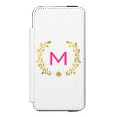 モノグラムゴールドフォイルローレルおよびスペード5/5S INCIPIO iPhoneウォレットケース (フォリオ 正面)