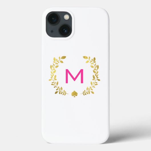モノグラムゴールドフォイルローレル&スペード Case-Mate iPhoneケース (裏面)
