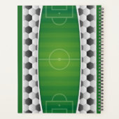 モノグラムサッカーの野球スポーツグリーン プランナー手帳 (裏面)