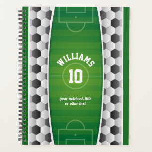 モノグラムサッカーの野球スポーツグリーン プランナー手帳