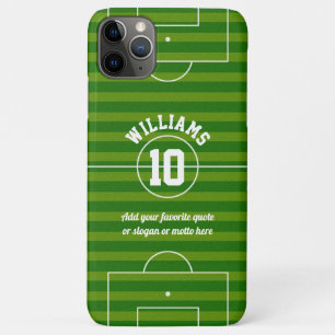 モノグラムサッカーフィールドボールスポーツグリーンフットボール iPhone 11 PRO MAXケース