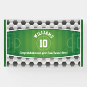 モノグラムサッカーフィールドボールスポーツグリーン 横断幕 (横)
