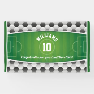 モノグラムサッカーフィールドボールスポーツグリーン 横断幕